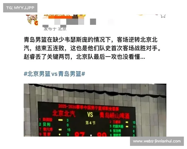 青岛队89-87客场逆转北京,创队史首次客场击败对手纪录 青岛队89-87客场逆转北京,创队史首次客场击败对手纪录